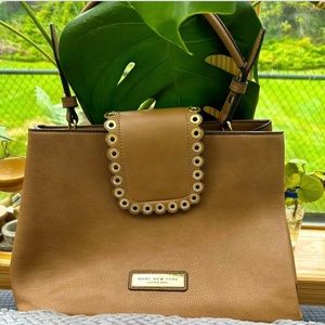 Marc New York Brown Pebbled Leather Handbag